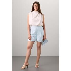 Michael Kors Blue Pleated Sailor Shorts Size 2 with fading